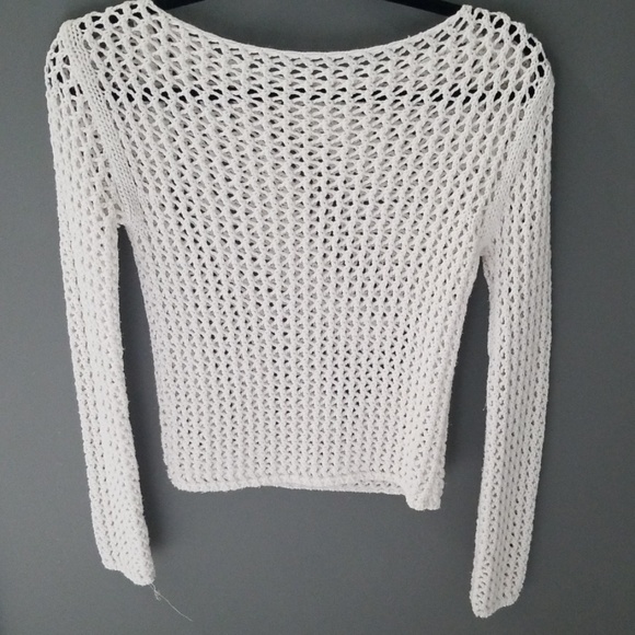 White crochet sweater size medium - Picture 2 of 2